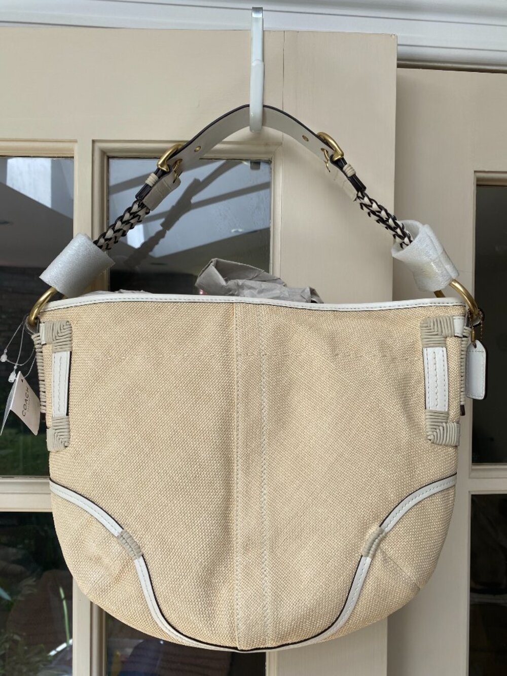 Vintage Coach Soho Straw Large Hobo NWT - Picture 5 of 8